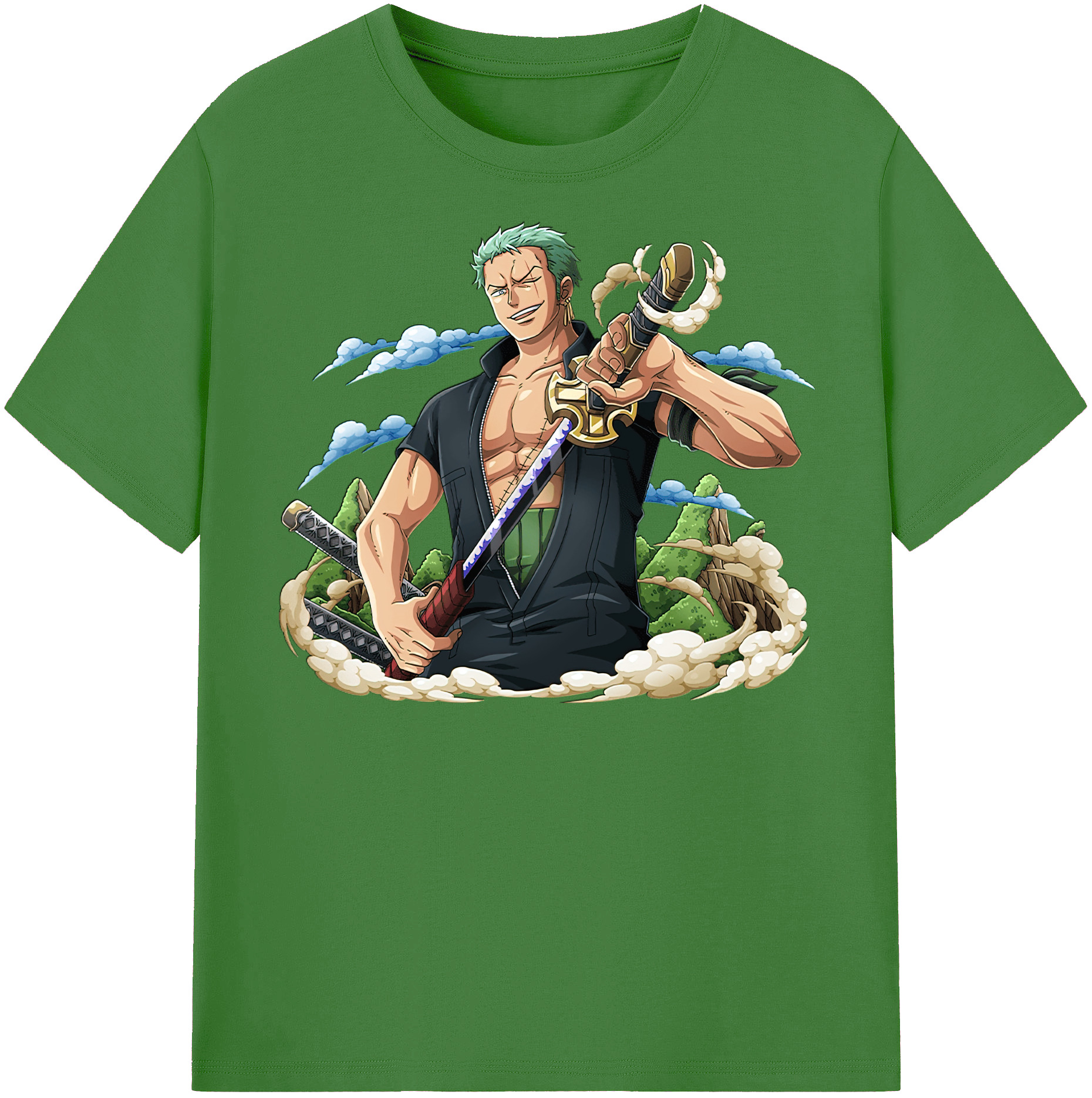 ワンピース ロロノア・ゾロ ONE PIECE Roronoa Zoro レディースカジュアルプリントTシャツ（綿100％）